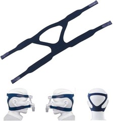 Universal Ultralight Headgear Replacement Strap for Respirator Masks – Blue/Grey