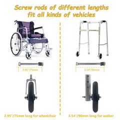 6 Inch Replacement Wheels (2-Pack) – Universal PU for 6 inches, 6-Inch Black