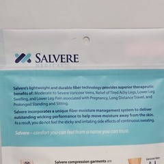 Salvere Sz M Unisex Knee High Compression Socks White Casual Wear 20-30 MmHg
