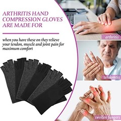 Compression Gloves 8 Pairs Fingerless Arthritis Pain Relief Unisex Men Women