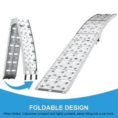2PCS 7.5FT Heavy Duty Aluminum Loading Ramp for Pickup Truck Bed 1500LB Capacity
