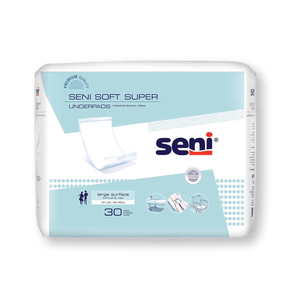 Seni Soft Super Disposable Underpad Cellulose Pulp 23X35″ S-0330-US1 30 pads