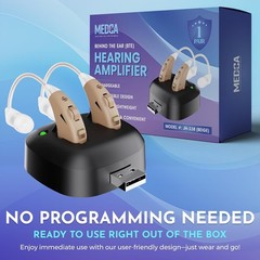Digital Hearing Amplifier – Pair of 2 Noise Cancelling with One Touch Volume …