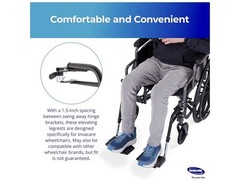 Invacare Wheelchair Adjustable Swing-Away Footrest Legrest Flip-Up Footplate NEW