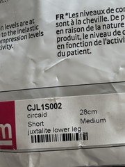 Medi Circaid Juxtalite Lower Leg Compression 28cm Med Short CJL1S002 +Underslv