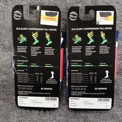 2 Pair CEP Compression Tall Socks Old Glory White Red Blue Recovery Size II New