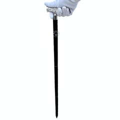Antique Brass Walking Stick Deluxe Cane Silver Handle Men Women Gift Vintage