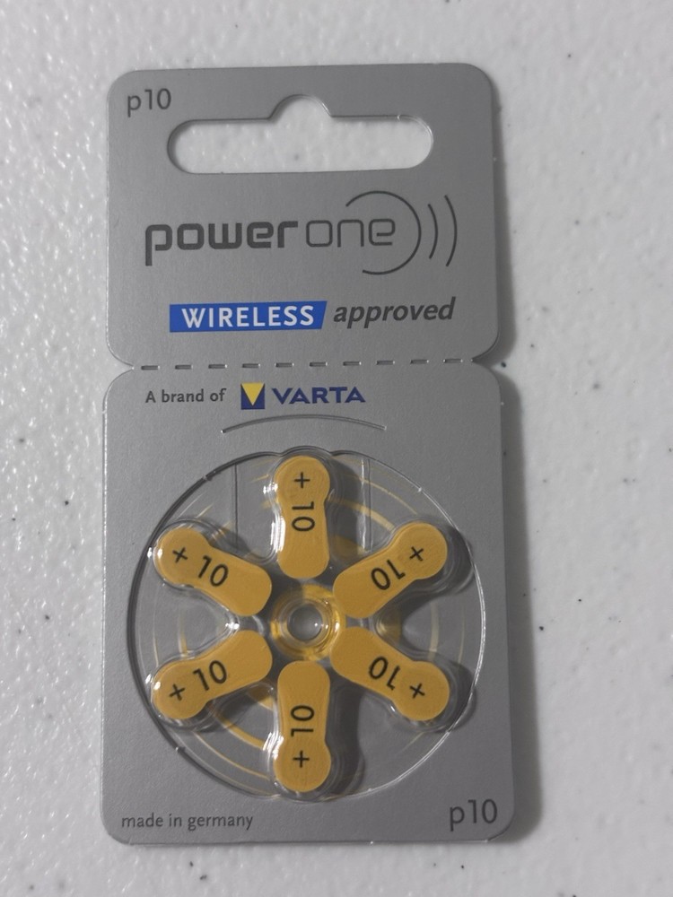 Varta PowerOne P10 Hearing Aid Battery 60 Batteries. US Seller, Exp 5/2027