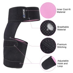 Wisesso Hip Brace, Groin Wrap Braces for Sciatica Pain One Size, Pink