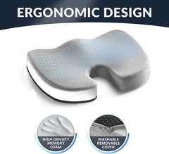 Gel Memory Foam Seat Cushion Chair Car Seat Pad f Long Sitting Pressure Relief