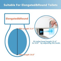 WeHwupe Raised Toilet Seat with Handles for Elderly – Regular, White