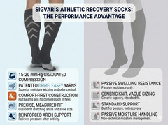 SIGVARIS Unisex Athletic Recovery Socks 15-20 mmHg