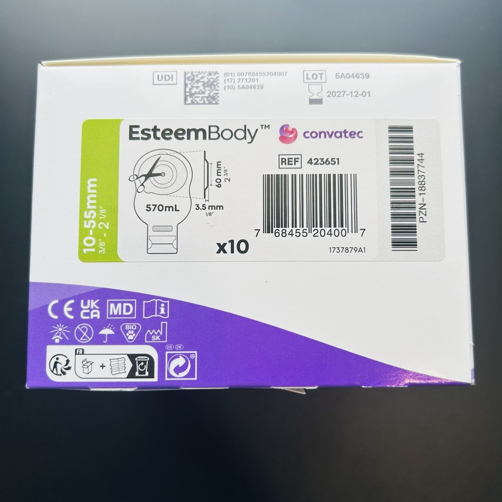 Convatec Esteem 423651 Convex 10-55mm Pouches 2027-12+