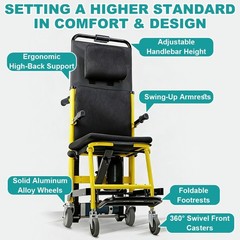 irtme Electric Stair Climbing Wheelchair-300W, Foldable, 75 lbs, 220 lb Cap.