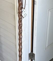 Handcrafted Wood Walking Stick, Twisted Oak Original Tags 55” Made By Sean West