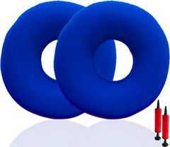 2 Pack Donut Pillow for Tailbone Pain, Inflatable Donut Cushion Seat with A Pump
