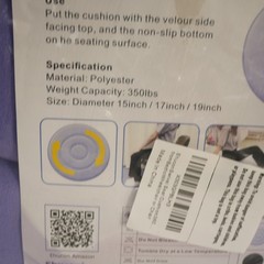 NEW Euchon Swivel Seat Cushion 360 Chair Assist 19” Diameter Light Portable