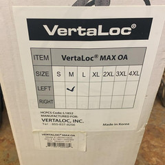 VertaLoc MAX OA Knee Brace Large Left Leg Hinged Unloader Orthosis Support L1852
