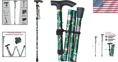 Compact & Portable Floral Cane for Ambidextrous Use | 5-Level Adjustable Height