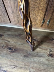Beautiful vintage Diamond Willow walking stick/cane 36″ Heavy Duty Rubber Grip