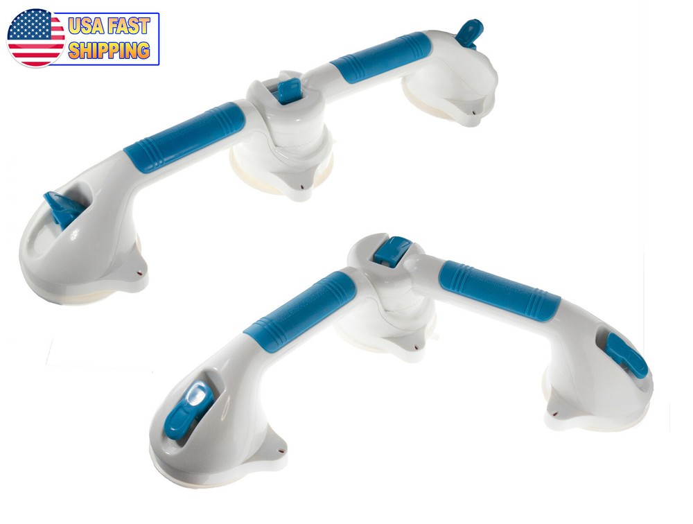 Suction Cup Grab Bar Multi-Positional 180° Swiveling Suction Grip 27″ Hand Rail