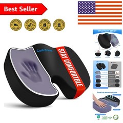 Portable Ergonomic Memory Foam Cushion with U-Shape Cutout for All-Day Support