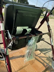 Medline Bariatric Rollator Walker 500lb Heavy Duty Foldable 8” Wheels Seat