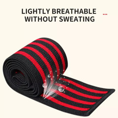 Elastic Knee Brace Leg Support Sleeve Grip Straps Wrap Gym Power Weight lifting