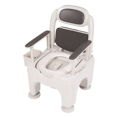 Mobile Toilet Chair 37-52cmAdjustable For Adult Senior Bath Seat Bedside Commode