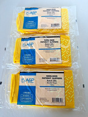 3 Pairs Yellow 2XL ASP Non-Skid Double Tread Patient Slipper Socks ADULT 3 PACK