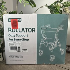 Cosydora Rollator Walker for Seniors w/ Seat, 13.6 Lbs, 350Lbs Limit, 8” Wheels