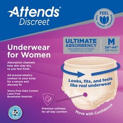 Attends Discreet Women’s Underwear, Level 5, Medium (Sold as BG/20)