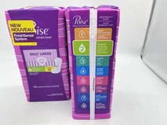 Poise Daily Liners Regular Length Very Light #2 Absorbency Lot of 2- 48 ct each