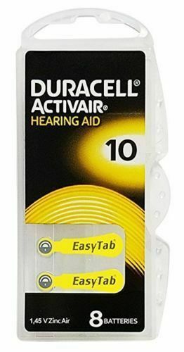 Duracell Activair Mercury Free Hearing Aid Batteries Size 10 (8-160) Exp-2026