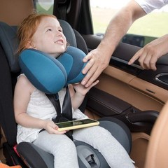 INFANZIA Chin Supporting Travel Neck Pillow, Comfortably Child-Size, Blue