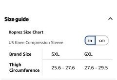 Koprez Unisex Medical Grade Compression Knee Sleeve Blue 6XL New