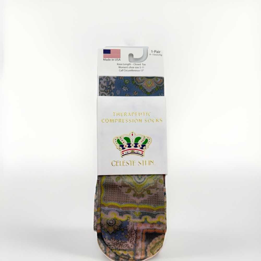 Celeste Stein Therapeutic Compressions Knee Length Women’s Socks Size 5-11