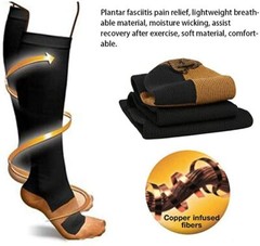 Copper Infused Compression Socks 20-30mmHg Pain Relief For Mens Womens Sport