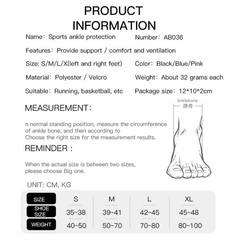 Adjustable Ankle Support Pad Ankle Sleeve Pressure Anti-Spinning Elastic 1Pcs