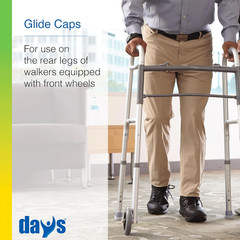 Walker Glide Caps, Pack of 4, Tips for Walkers to Help Smoothly Walk on Indo…