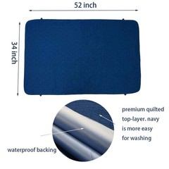Pack of 2 Quilted Cotton Top Underpad 34 X 52 Reusable Incontinence Pad