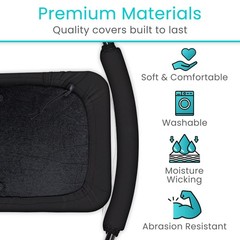 Vive Rollator Walker Seat and Backrest Covers – Removable Washable Black