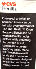2 X CVS Health Knee Support Sleeves Mild Compression SMALL Damaged Packages F/S