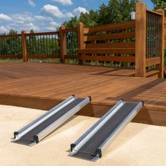 10′ Telescoping Adjustable Aluminum Loading Wheelchair Ramps