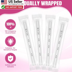 60 Pack Vaginal Suppository Applicator Disposable Threaded Tip Lubricant Gel