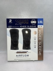 Copper Fit Elite Compression Knee Sleeve L/XL 16”-20” With Airflow Technology