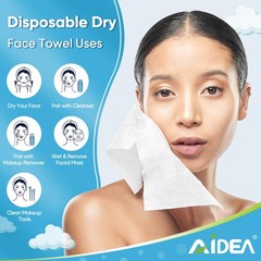 Aidea Face Towels Disposable-100Ct 2 Clean Facial Towelettes For Sensitive Skin