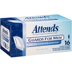 ATTENDS GUARDS FOR MEN ~ 4 PACKS OF 16 (64) ~ INCONTINENCE CARE ~ ITEM # MG0400