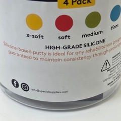Special Supplies Therapy Putty 4 Pack Silicone X-Soft Soft Medium Firm New