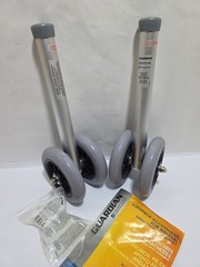 Bariatric Walker Replacement Wheels 5 In Dual Fixed Support Up to 650lbs Walker